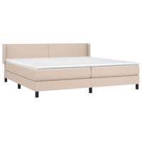 Boxspring met matras kunstleer cappuccinokleurig 140x200 cm - thumbnail