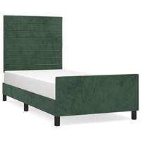 Bedframe zonder matras 80x200 cm fluweel donkergroen - thumbnail