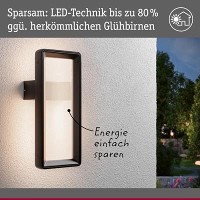 Paulmann Reana 93109 LED-buitenlamp met bewegingsmelder (wand) LED 3 W Antraciet