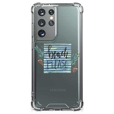 Samsung Galaxy S21 Ultra Stevig Bumper Hoesje Boho Beach Samsung Galaxy S21 Ultra Stevig Bumper Hoesje Boho Beach