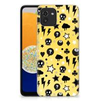 Silicone Back Case Samsung Galaxy A03 Punk Geel - thumbnail