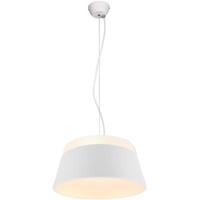 LED Hanglamp 3-lichts Rond Mat Wit - Aluminium E27 Fitting - thumbnail