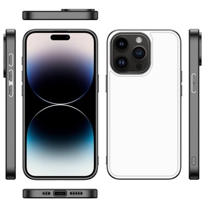 Back Cover Hoesje Geschikt voor de Apple iPhone 15 Pro Zwart | Wit Back Cover Hoesje Geschikt voor de Apple iPhone 15 Pro Zwart | Wit