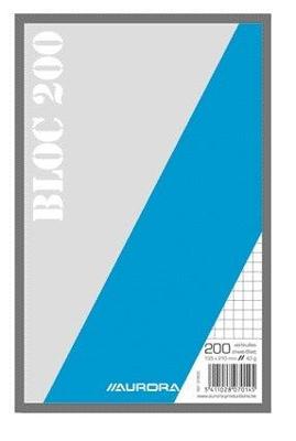 Kladblok aurora 135x210mm ruit 5x5mm 200 vel 45gr