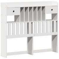 Bedframe zonder matras massief grenenhout wit 135x190 cm - thumbnail