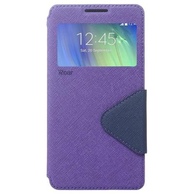 Samsung Galaxy A7 / A700 horizontaal Kruis structuur PU leren Flip Hoesje met houder, handig kijkvenster en opbergruimte voor pinpas (paars) Samsung Galaxy A7 / A700 horizontaal Kruis structuur PU leren Flip Hoesje met houder, handig kijkvenster en opbergruimte voor pinpas (paars)