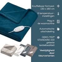 Beurer HD75OC Elektrische Warmtedeken 180x130 cm Fleece/Oceaanblauw - thumbnail
