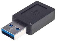 Manhattan USB 3.2 Gen 2 (USB 3.1 Gen 2) Adapter [1x USB 3.2 Gen 2 stekker A (USB 3.1) - 1x USB-C bus] Manhattan 354714 adattatore per inversione del genere - thumbnail