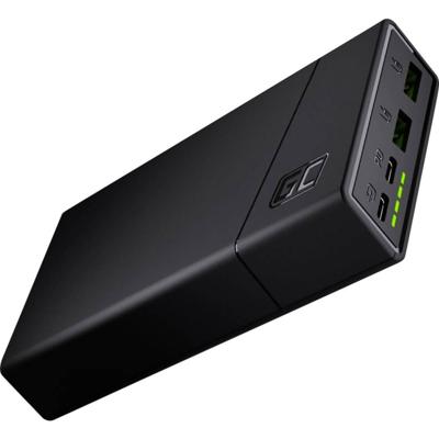 Green Cell PowerPlay20 Powerbank 20000 mAh Quick Charge LiPo Zwart Statusweergave Green Cell PowerPlay20 Powerbank 20000 mAh Quick Charge LiPo Zwart Statusweergave