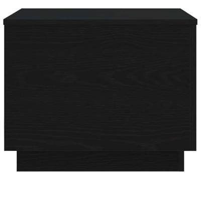 Salontafel met LED-verlichting 50x50x40 cm zwart eikenkleurig
