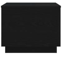 Salontafel met LED-verlichting 50x50x40 cm zwart eikenkleurig - thumbnail