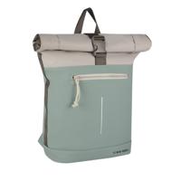 New Rebels Backham New York Salie Groen 21L Rolltop Rugzak Waterafstotend Laptop 15.6" - thumbnail