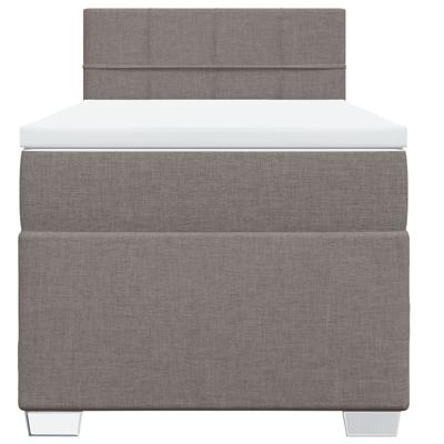 Boxspring met matras stof taupe 120x200 cm