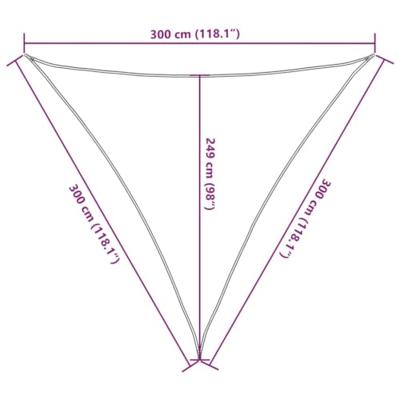 Zonnezeil 3x3x3 m 100% polyester oxford zandkleurig