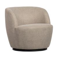 WOOOD Draaifauteuil 'Serra' Woven, kleur Zand - thumbnail