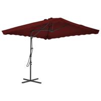 Parasol met stalen paal 250x250x230 cm bordeauxrood - thumbnail