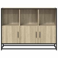 Dressoir 100x35x76 cm bewerkt hout sonoma eikenkleurig - thumbnail