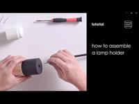 Light depot - combi fitting rond E27 - zwart / hout - Outlet - thumbnail