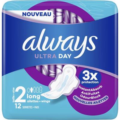 Always Maandverband ultra day long 12 Stuks Always Maandverband ultra day long 12 Stuks