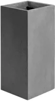 Mcollections plantenbak kubus clayfibre hoog 40x40x80 cm lood - thumbnail