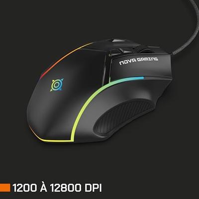 Gamingmuis - Bedraad - Nova Gaming - Virgo - RGB LED - Zwart