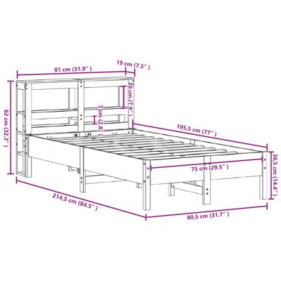Bedframe zonder matras massief grenenhout wasbruin 160x200 cm Bedframe zonder matras massief grenenhout wasbruin 160x200 cm