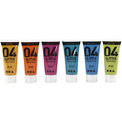 Creativ Company Kinder acrylverf glitter kleur, 6x20ml