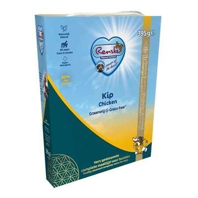 Renske Graanvrij vers gestoomd kip natvoer hond (tetra) 2 trays (20 x 395 g)