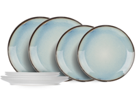 Cosy & Trendy Serviesset / Bordenset Fez Blauw - 8-delig / 4 personen - 4 dinerborden en 4 ontbijtborden - thumbnail