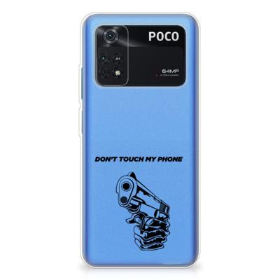 Xiaomi Poco M4 Pro 4G Silicone-hoesje Gun Don't Touch My Phone Xiaomi Poco M4 Pro 4G Silicone-hoesje Gun Don't Touch My Phone