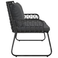 Tuinbank Zwart en Anthraciet Poly riet, staal - thumbnail