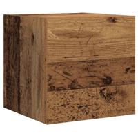 7-delig Tv-meubelset wandmontage bewerkt hout oud houtkleurig - thumbnail