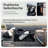 Ligbed Ibiza Grijs 190x59x29cm Alu Zonnescherm - thumbnail