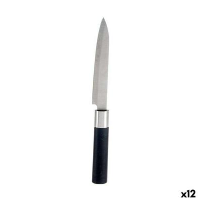 Keukenmes Kinvara Zwart Zilverkleurig Roestvrij staal Plastic 3 x 23,5 x 2 cm (12 Stuks)