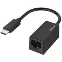 Hama NETWERK-ADAPTER, USB-C-STEKKER - LAN/ETHERNET-AANSLUITING, GIGABIT-ETHERNET Wifi adapter Zwart - thumbnail
