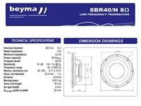 Beyma 8BR40 studio bas luidspreker - thumbnail