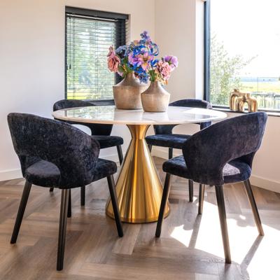 Richmond Ronde Eettafel 'Tenille' 130cm, Faux Marmer