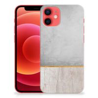 iPhone 12 Mini | Bumper Hoesje | Wood Concrete - thumbnail