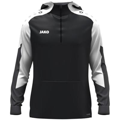 JAKO 6770 Sweater Met Kap Dynamic - Zwart/Wit/Antraciet - L