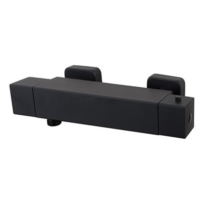 Wiesbaden Eco Rombo thermostatische douchemengkraan mat zwart