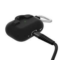 Otterbox Soft Touch-koptelefoonhoes voor AirPods Pro 1e gen 2019/2e gen 2022, schokbestendig, valbestendig, ultradun, kras- en krasbeschermhoes voor Apple AirPods, inclusief karabijnhaak, Zwart - thumbnail