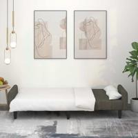 Slaapbank 2-zits fluweel donkergrijs - thumbnail