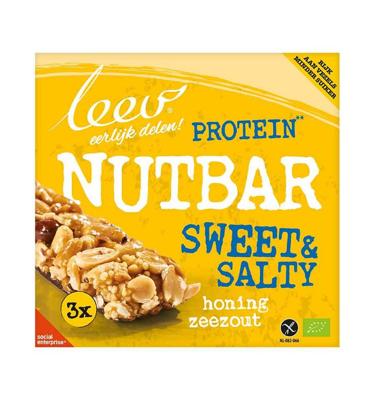 Leev Bio notenreep honing zeezout (120 gr) Leev Bio notenreep honing zeezout (120 gr)