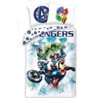 Marvel Avengers Dekbedovertrek Team wit/lichtblauw 140 x 200 cm - thumbnail
