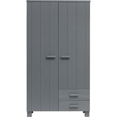 WOOOD Kledingkast 'Dennis', kleur Steel grey