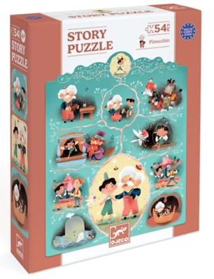 Puzzel Pinokkio 54st - DJECO meerkleurig