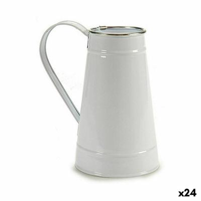 Grondlegger Ibergarden Wit Zilverkleurig Metaal Melkbeker 17 x 18,5 x 11,3 cm 17 x 19,5 x 11,3 cm (24 Stuks)