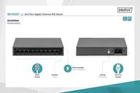 Digitus DN-95357 Netwerk switch 8 + 2 poorten 10 / 100 / 1000 MBit/s PoE-functie - thumbnail