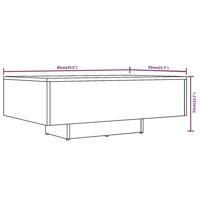 Salontafel 85x55x31 cm bewerkt hout gerookt eikenkleurig - thumbnail