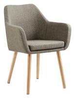 Artistiq Eetkamerstoel 'Jua' Stof, kleur Bruin - thumbnail